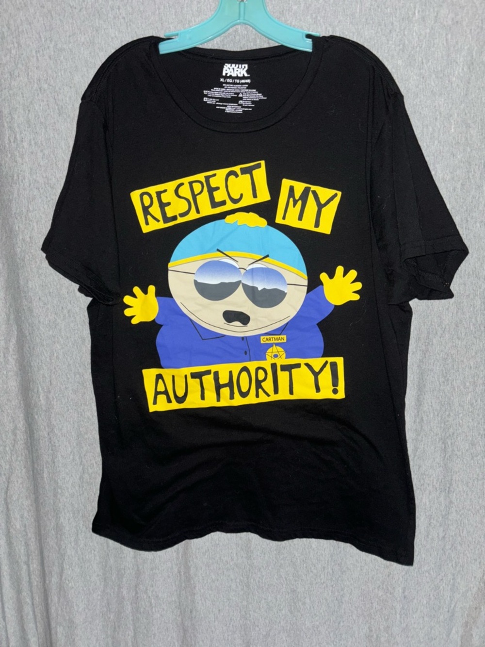 South Park 'Respect My Authority' Eric Cartman Graphic Tee - Black